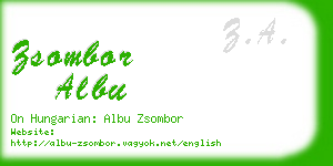 zsombor albu business card